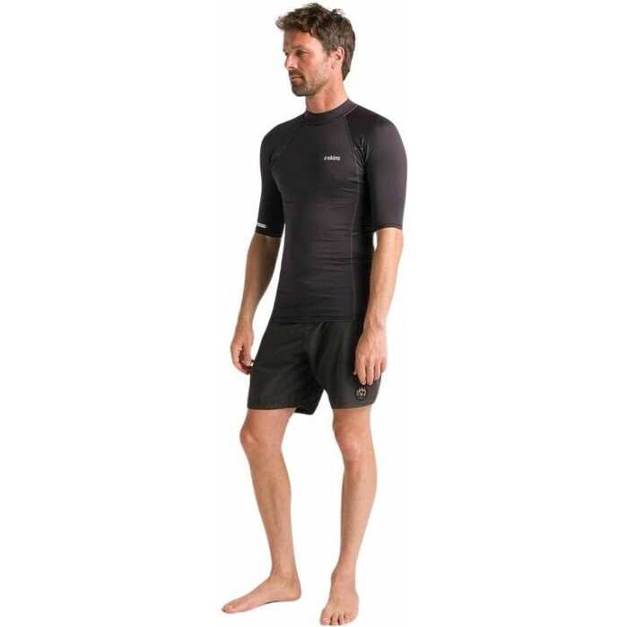 2024 C-Skins Mens NuWave UV Basics Short Sleeve Rash Vest C-NLYSSMC - Anthracite